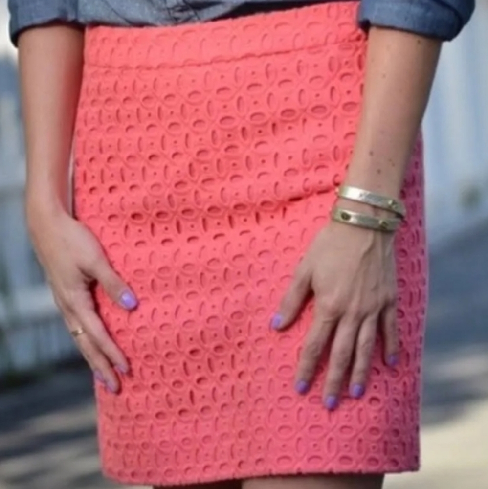 J. Crew Eyelet Skirt